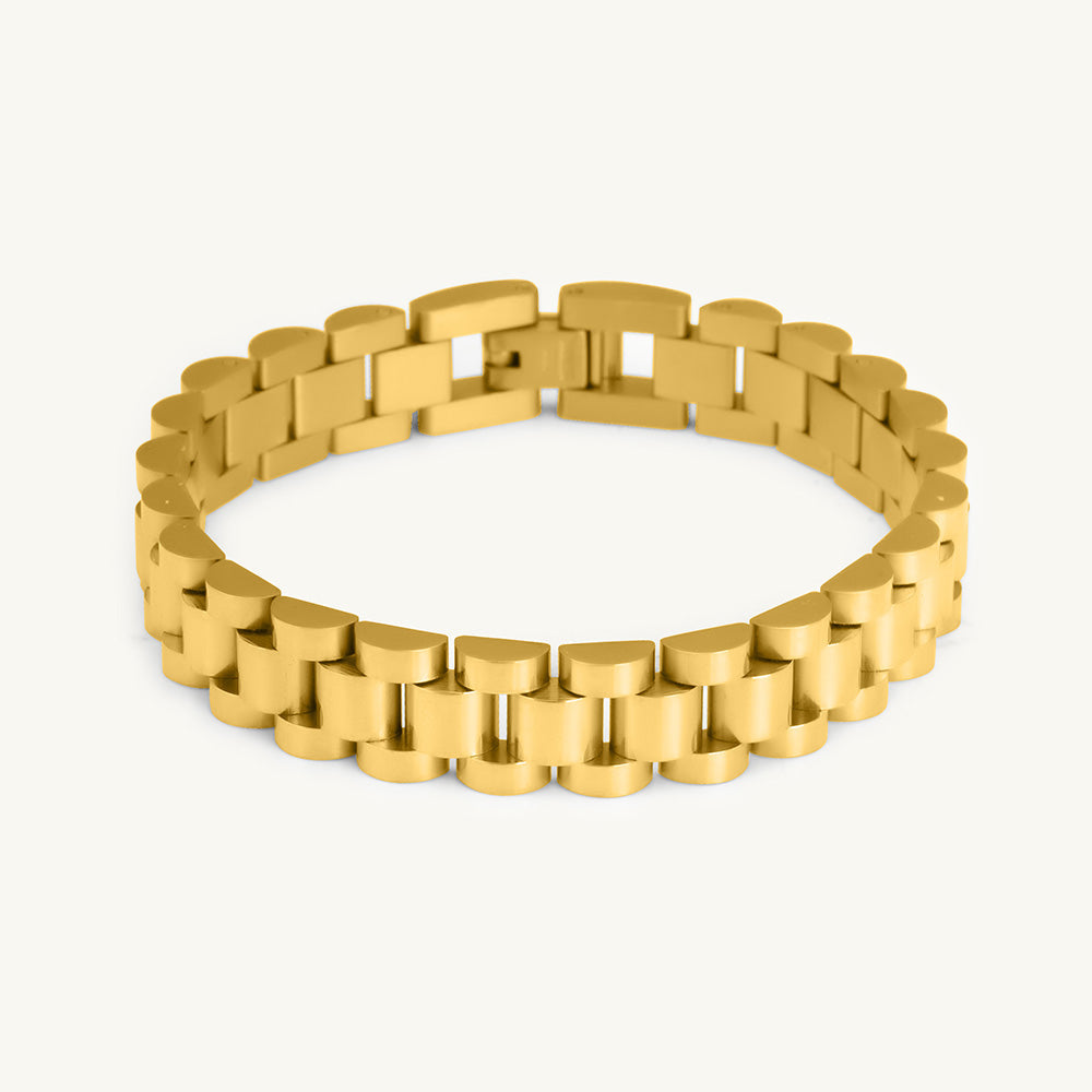 Bold & Classic Gold Link Men's Bracelet