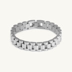 Bold & Classic Silver Link Men's Bracelet
