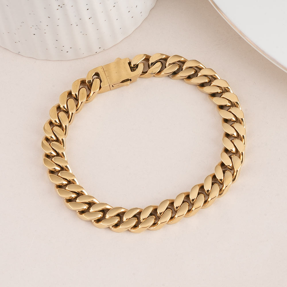 Classic Cuban Link Gold Men's Bracelet