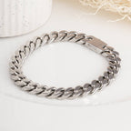Classic Cuban Link Silver Men's Bracelet