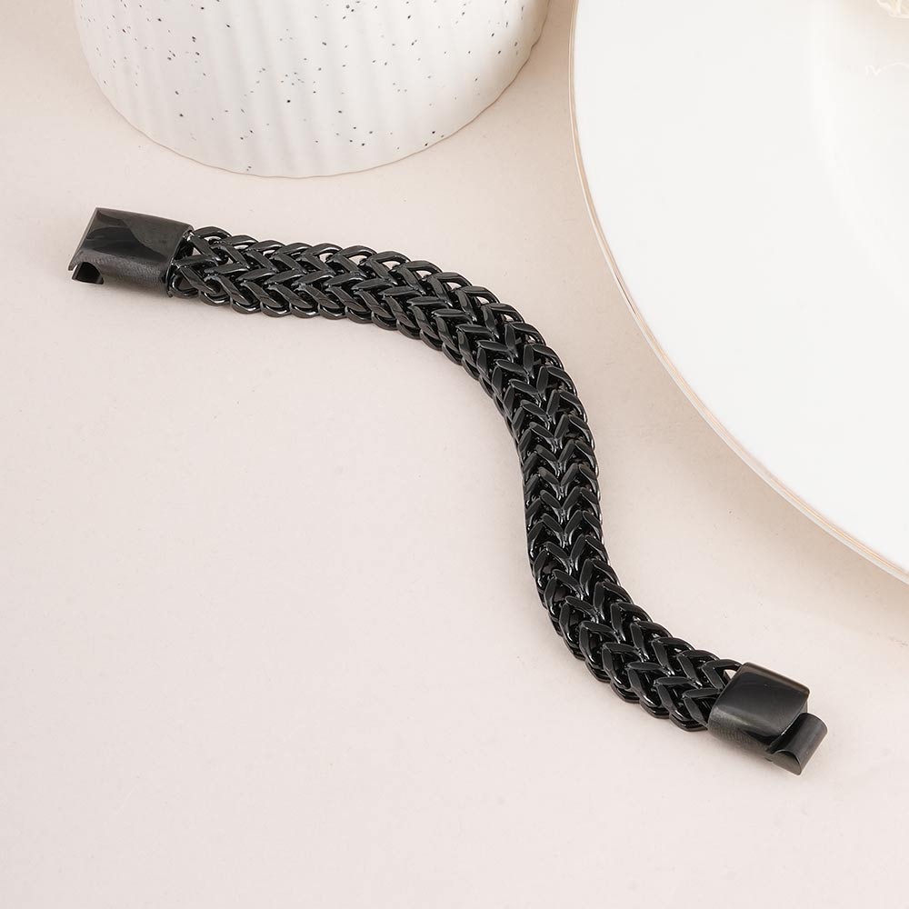 Classic Cuban Link Black Men's Bracelet