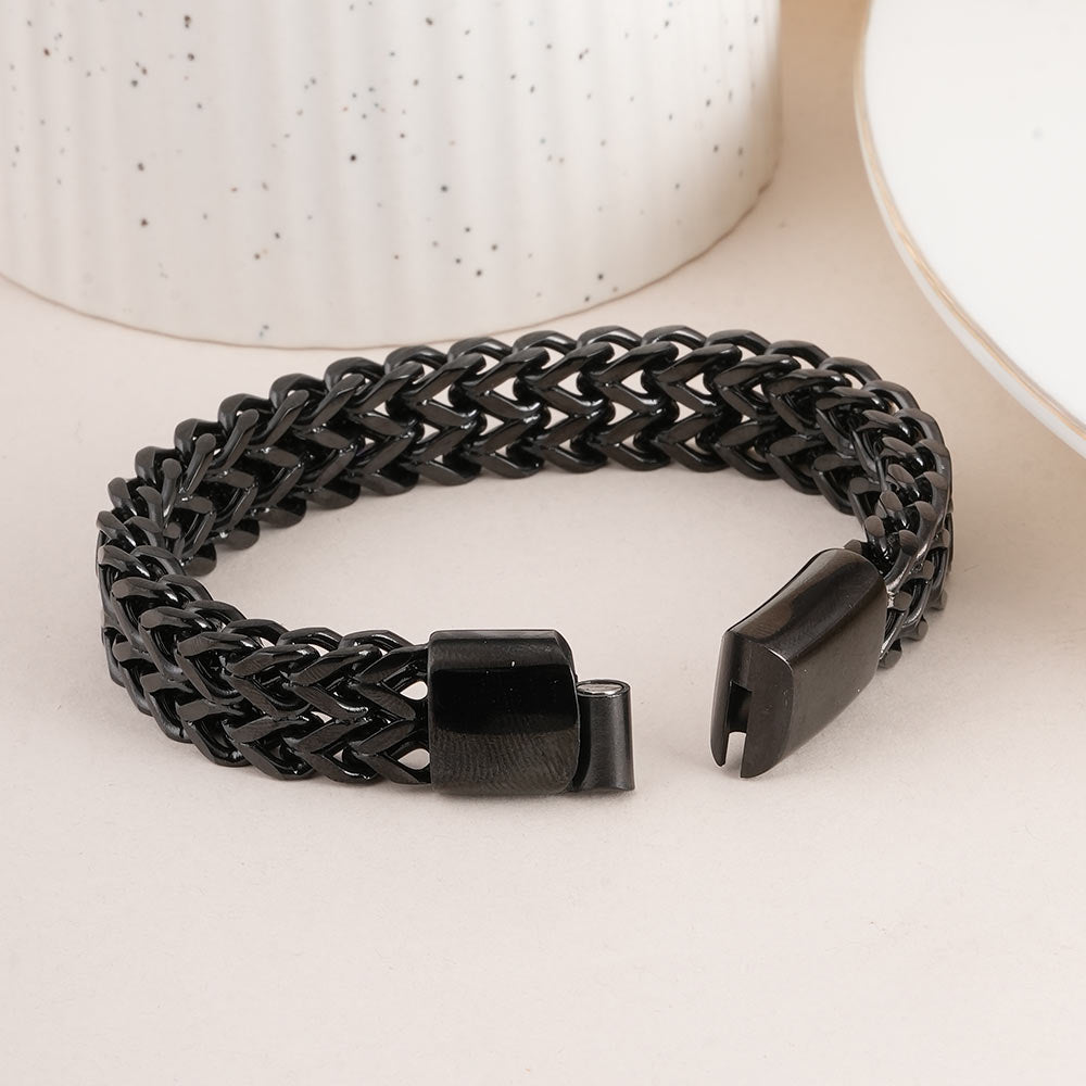 Classic Cuban Link Black Men's Bracelet