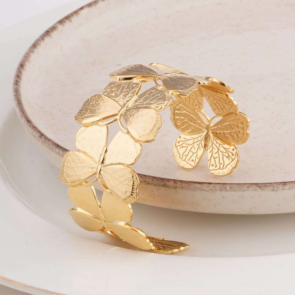 Butterfly Gold Cuff Bracelet