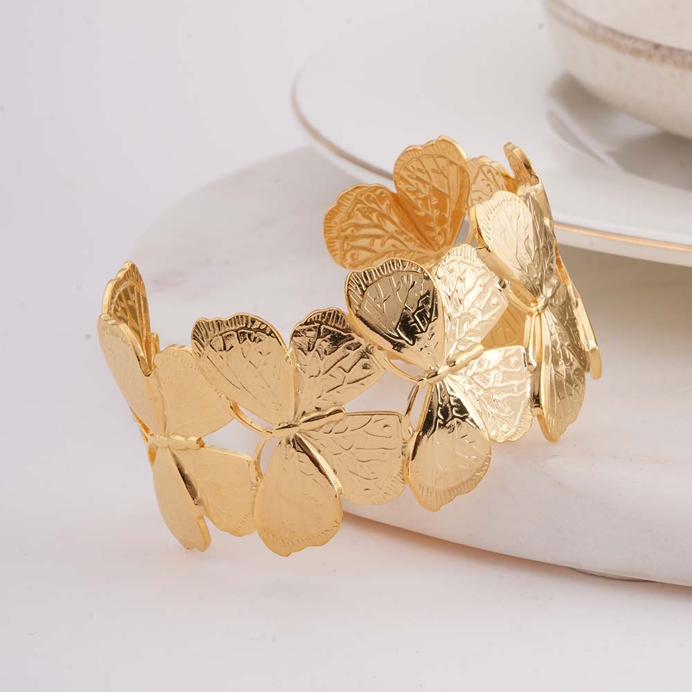 Butterfly Gold Cuff Bracelet