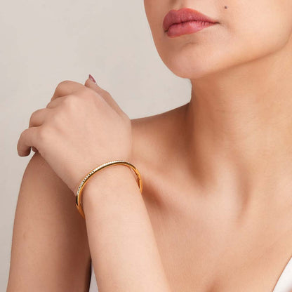 Gleaming Diamond Bangle Bracelet