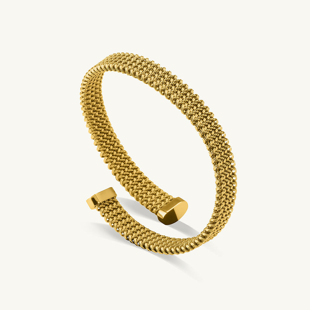 Beaded Flat Mesh Bracelet