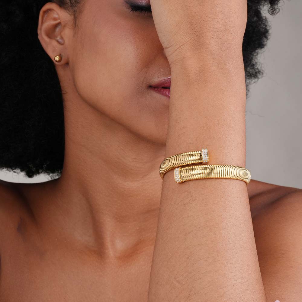 Beaded Flat Mesh Bracelet