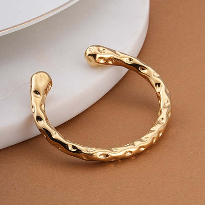 Hammered Gold Cuff Bracelet