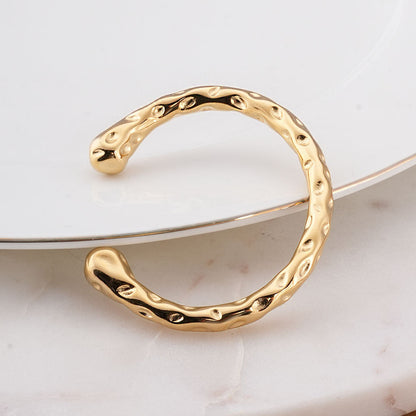Hammered Gold Cuff Bracelet