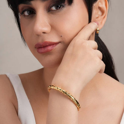 Hammered Gold Cuff Bracelet