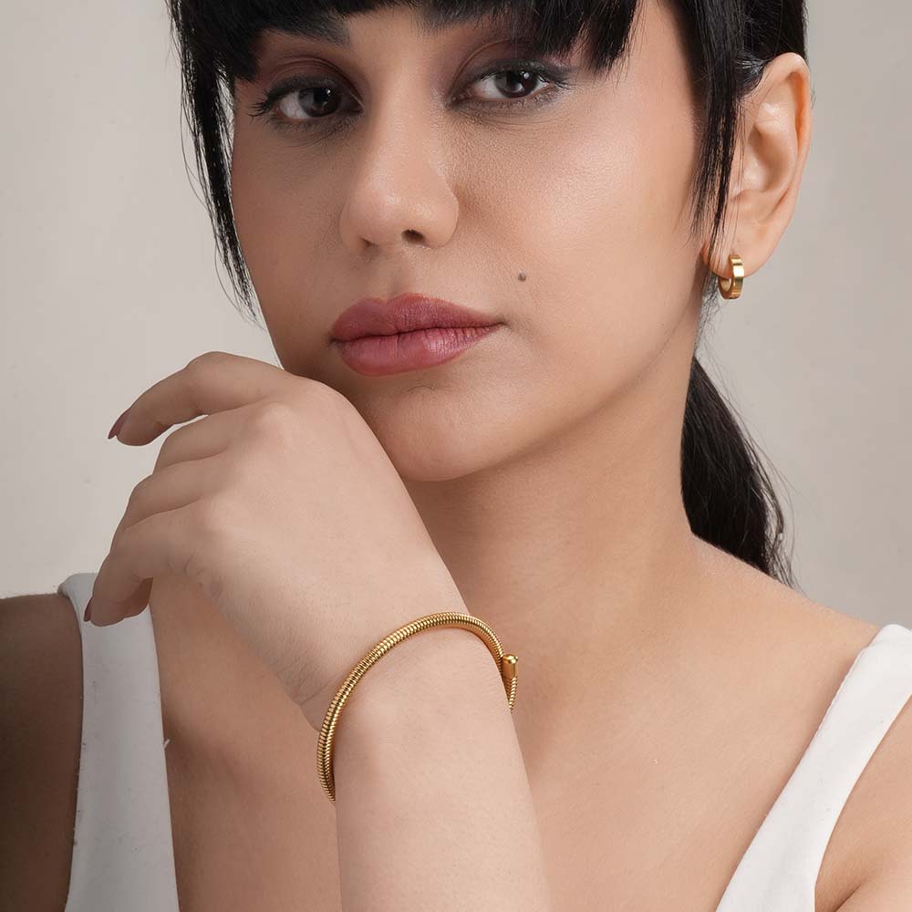 Stackable Wraparound Gold Bracelet