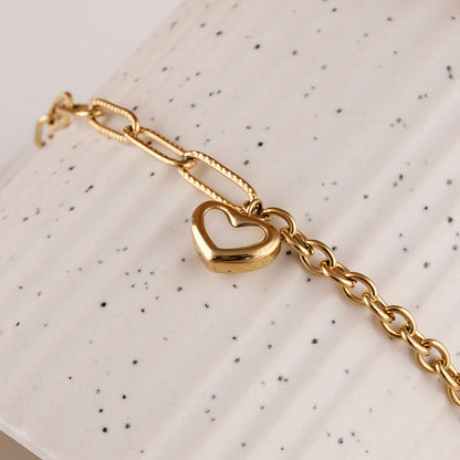 Heart Link Chain Bracelet