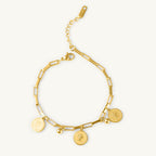 Coin Hollow Box Chain Bracelet