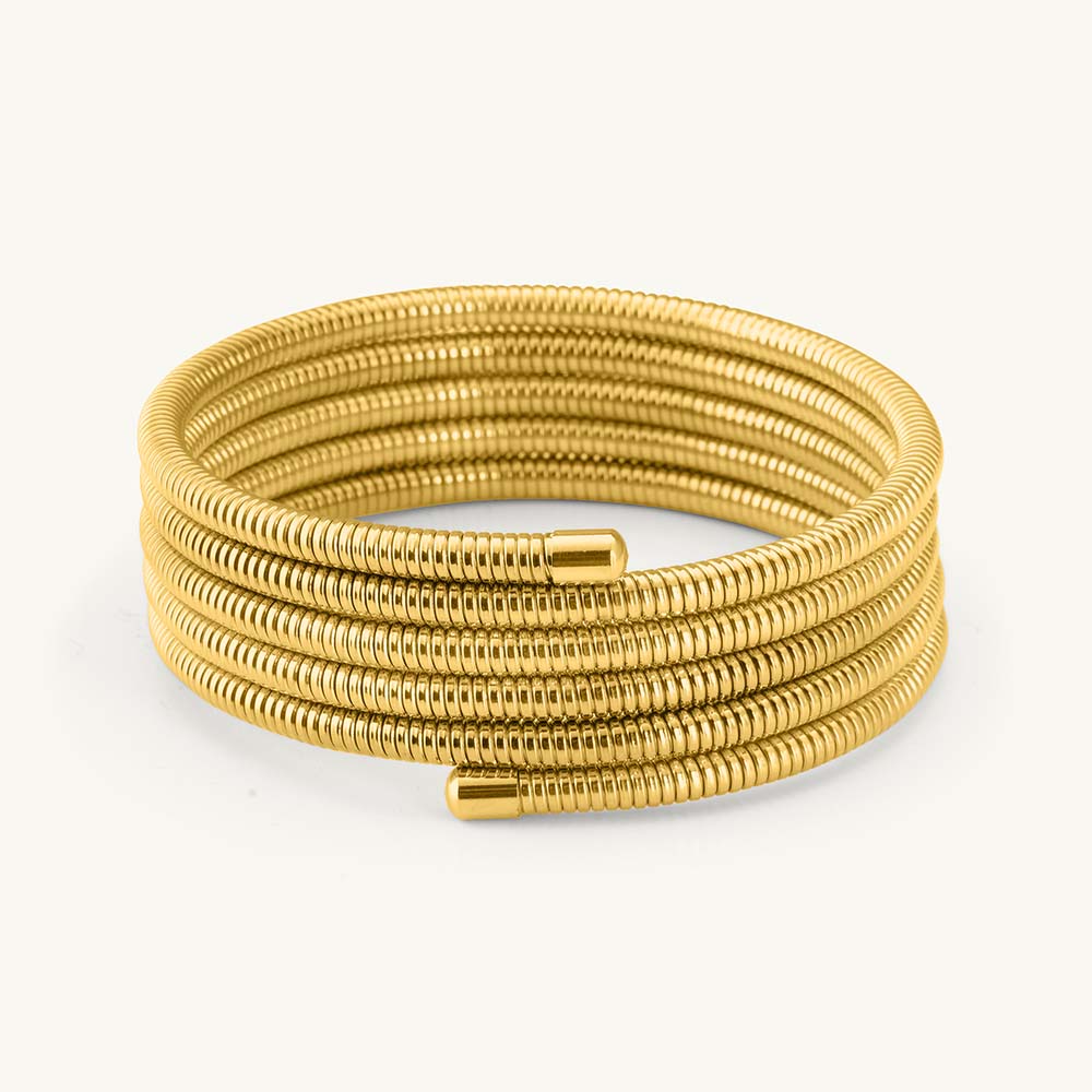 Spiral Gold Statement Bracelet