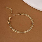 Classic Herringbone Gold Bracelet