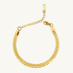 Classic Herringbone Gold Bracelet