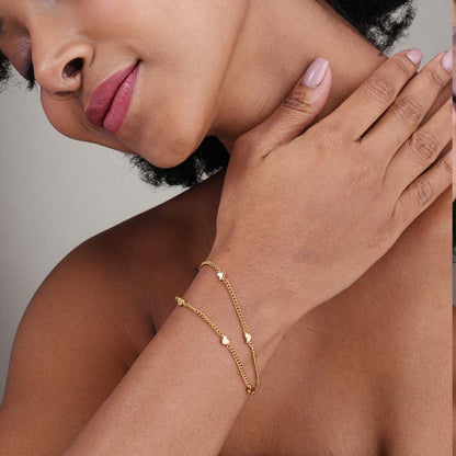Lustrous Love Gold Bracelet