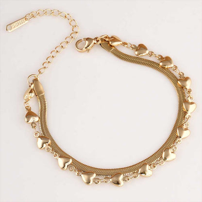 Embered Hearts Golden Bracelet