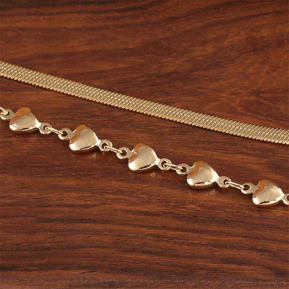 Embered Hearts Golden Bracelet