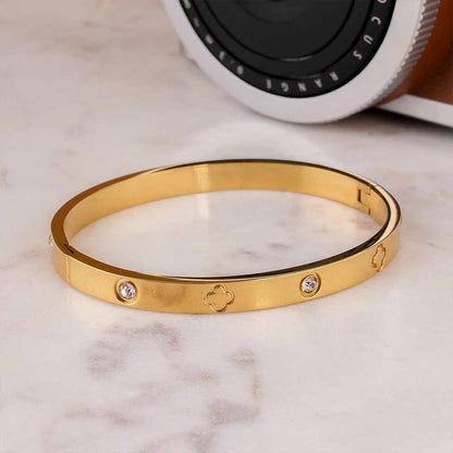 Golden Love Bangle Bracelet
