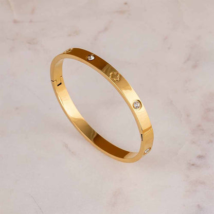 Golden Love Bangle Bracelet