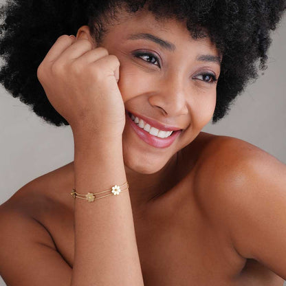 Golden Blossom Strand Bracelet