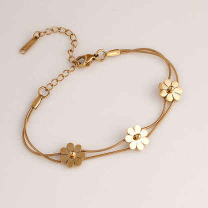 Golden Blossom Strand Bracelet