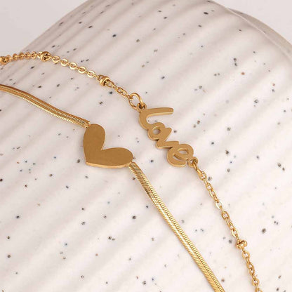 Heartfelt "Love" Strand Bracelet