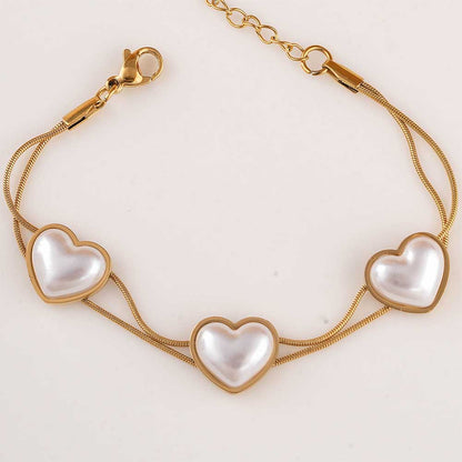 Pearl Essence Heart Bracelet