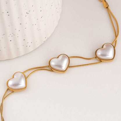 Pearl Essence Heart Bracelet
