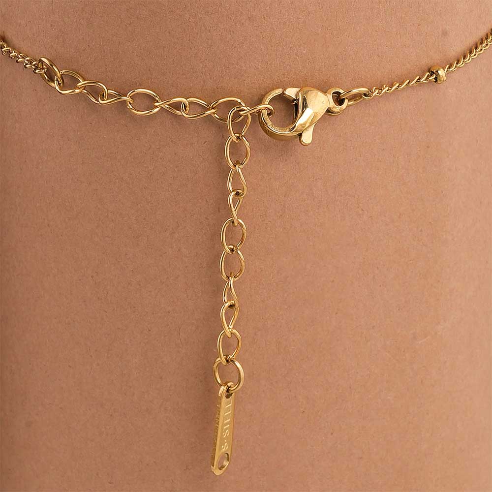 Crystal Point Heart Chain Bracelet