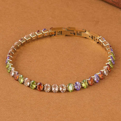 Rainbow Radiance Tennis Bracelet