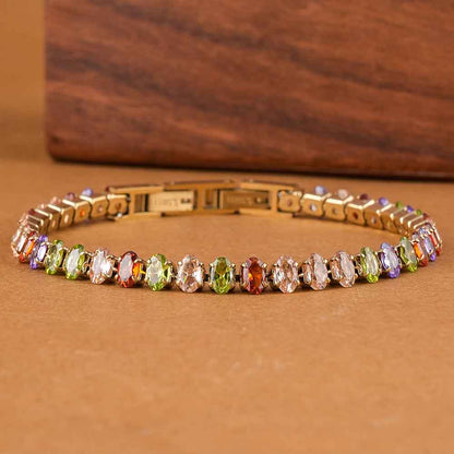 Rainbow Radiance Tennis Bracelet