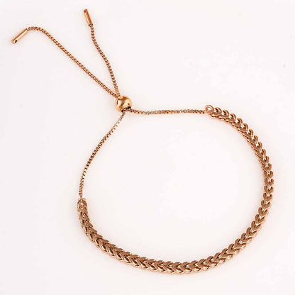 Patterned Weave Chain Bracelet