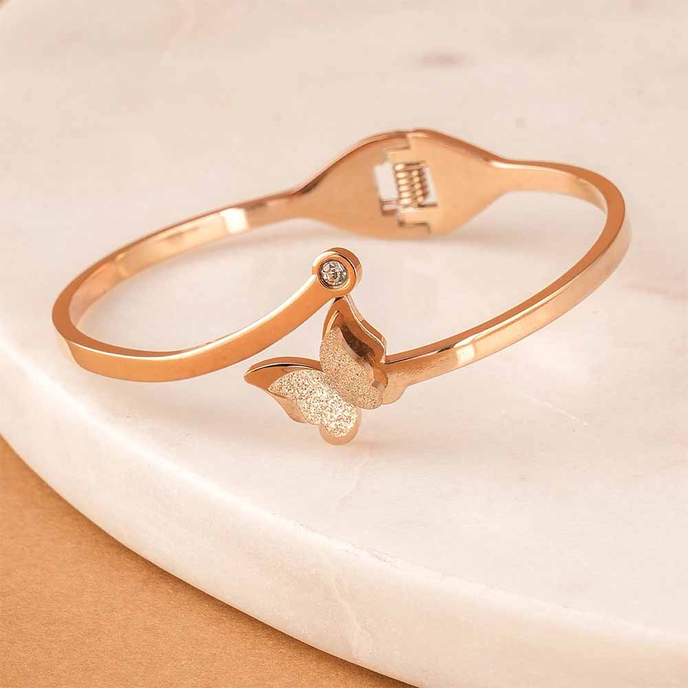 Butterfly Radiance Rose Gold Bracelet