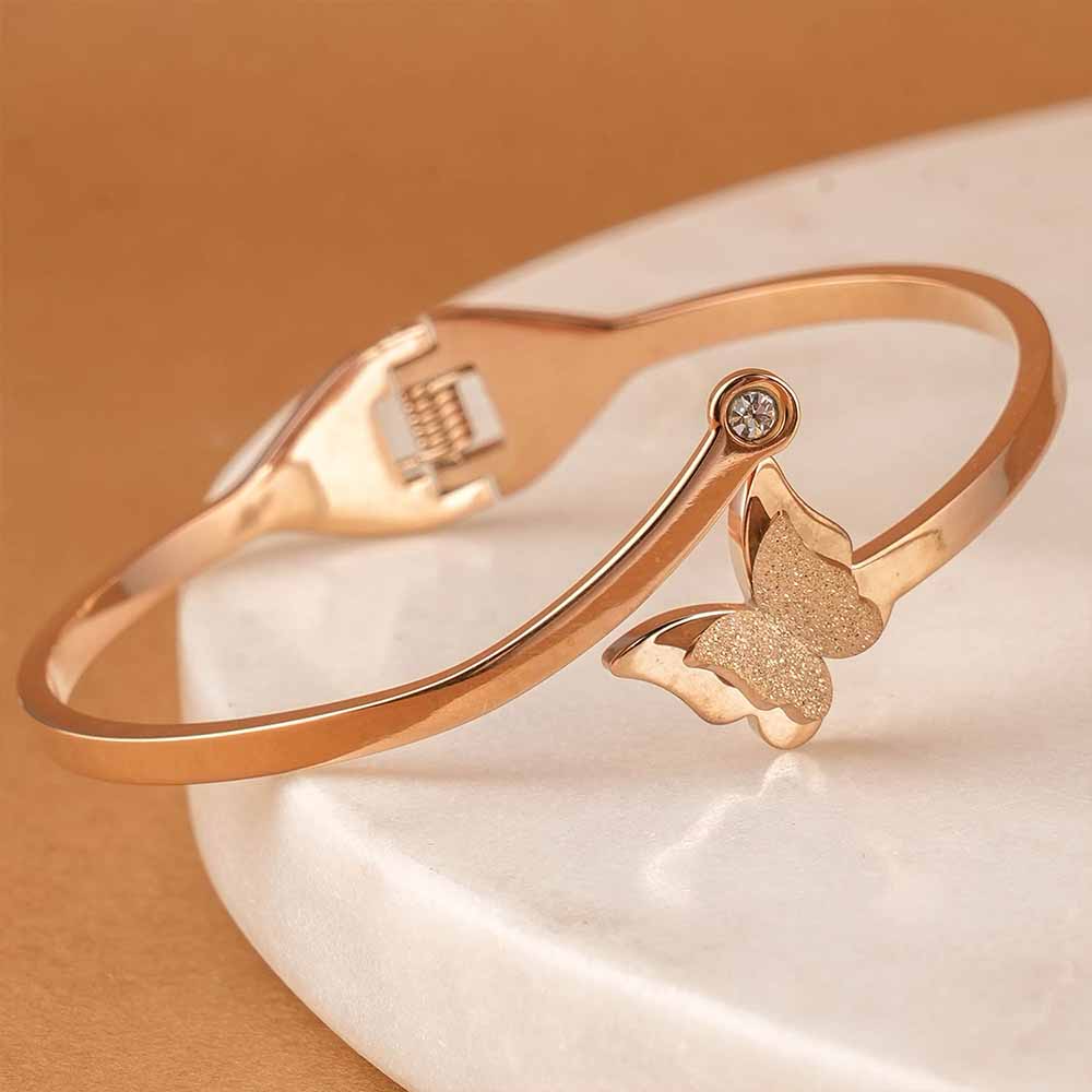 Butterfly Radiance Rose Gold Bracelet