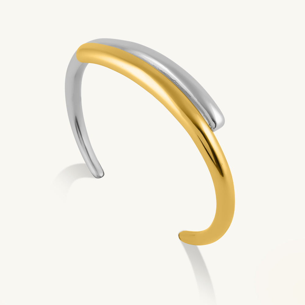 Dual-Tone Sleek Curve Cuff
