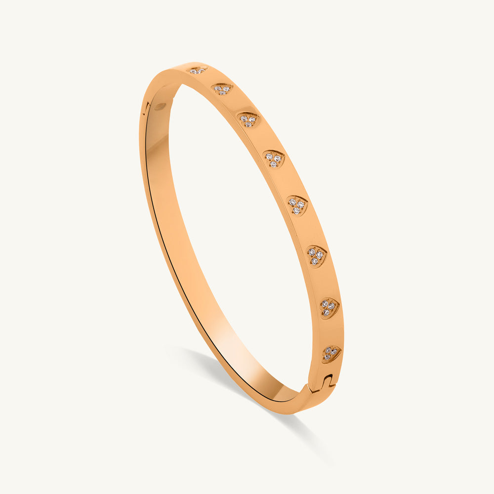 Dazzle Charm Rose Gold Crystal Kada