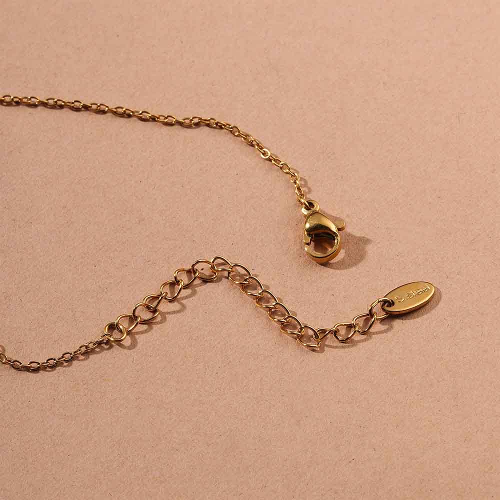 Crystal Safety Pin Chain Bracelet