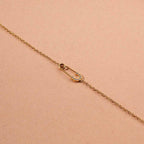 Crystal Safety Pin Chain Bracelet