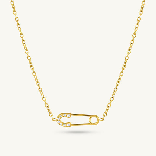 Cute Safety Pin Necklace