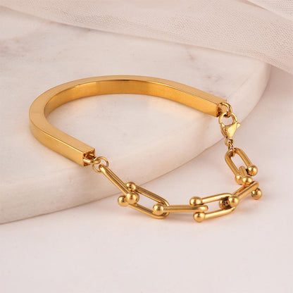 Half Link & Solid Bracelet