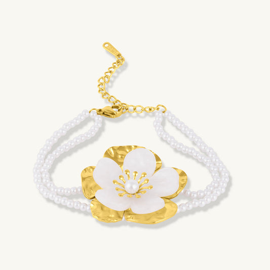 Bloom Pearl Chain Bracelet