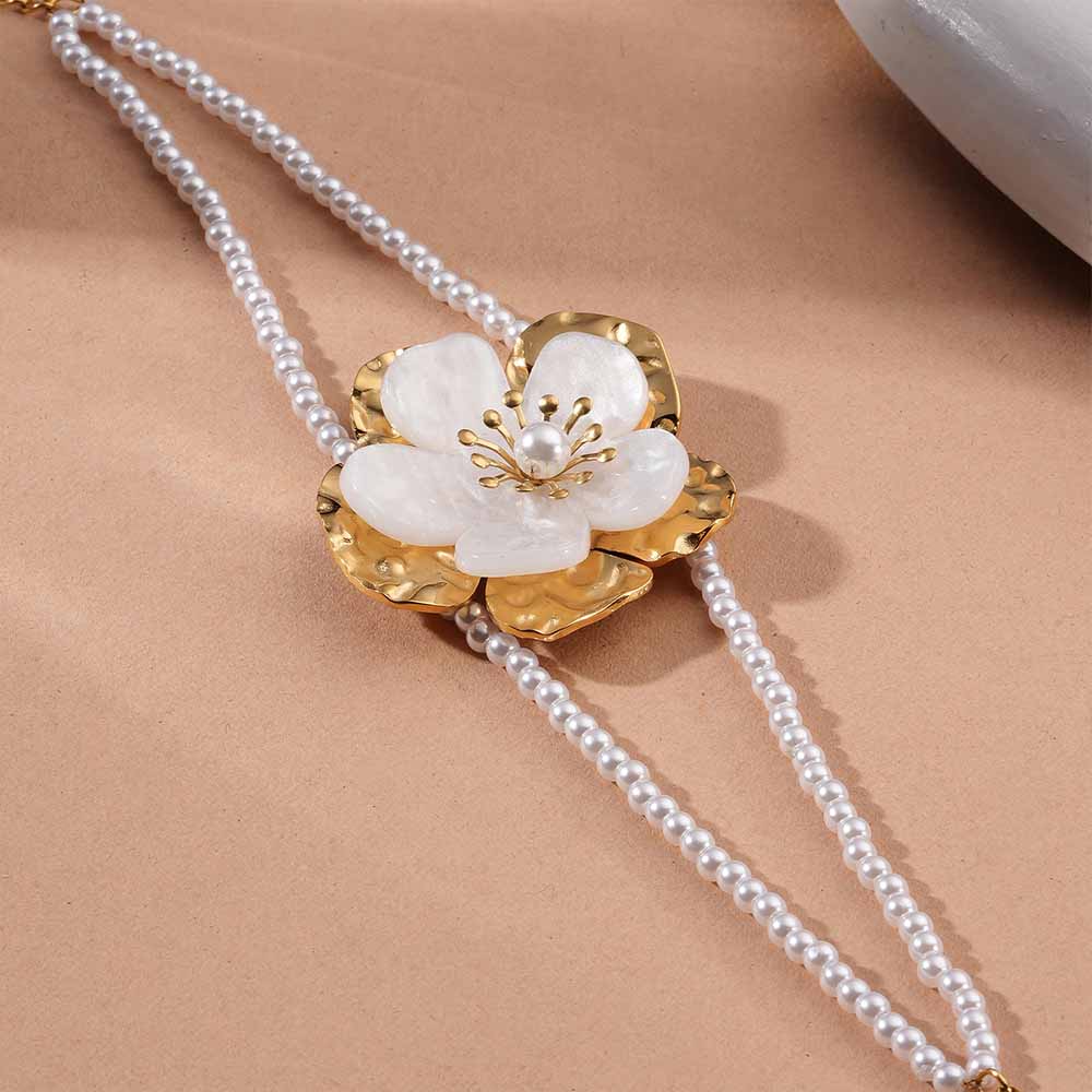 Bloom Pearl Chain Bracelet