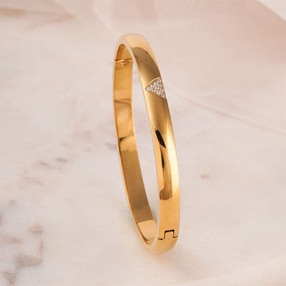 Shiny Tiny Stone Bangle Bracelet
