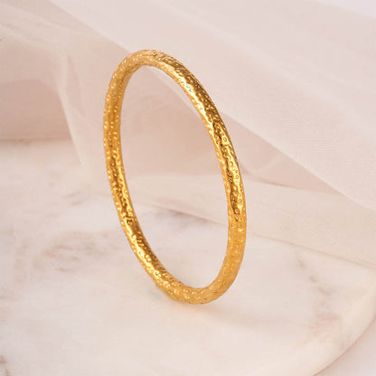 Engraved Dots Bangle Bracelet
