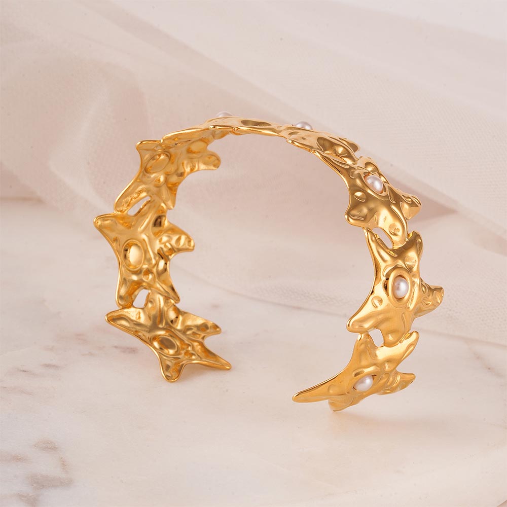 Cosmic Edge Cuff Bracelet