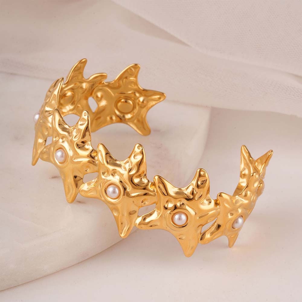 Cosmic Edge Cuff Bracelet