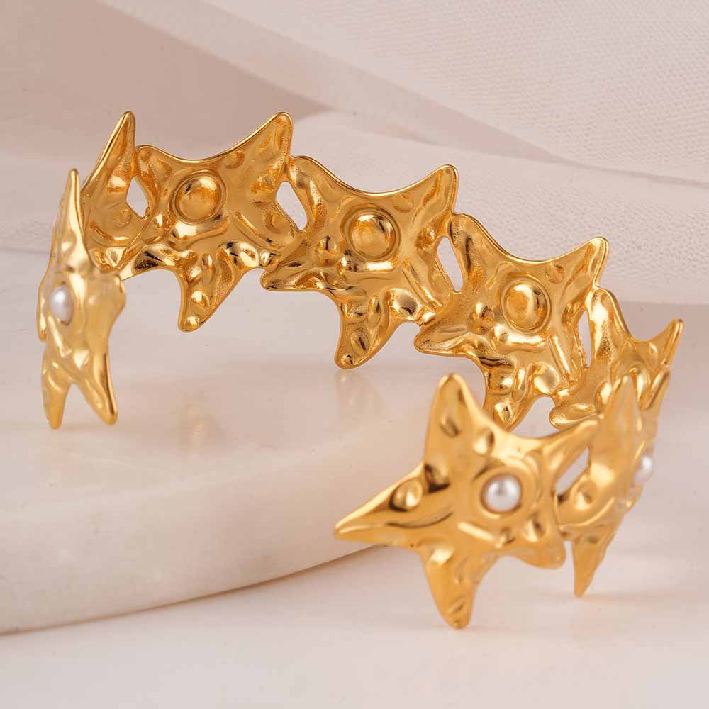 Cosmic Edge Cuff Bracelet