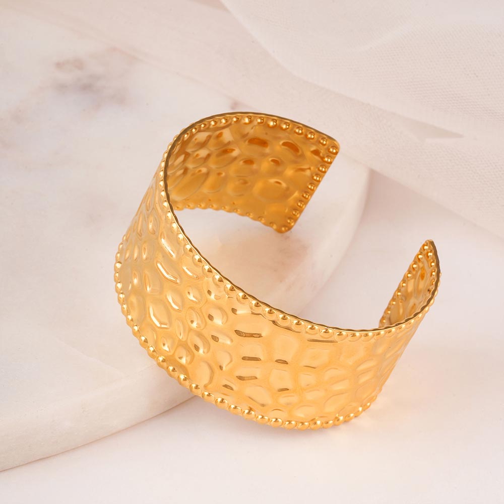 Chunky Textured Cuff Bracelet